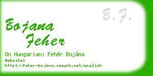 bojana feher business card