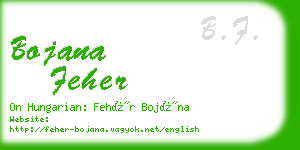 bojana feher business card